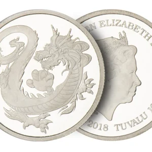1 oz Rhodium Tuvalu South Sea Dragon Coin best