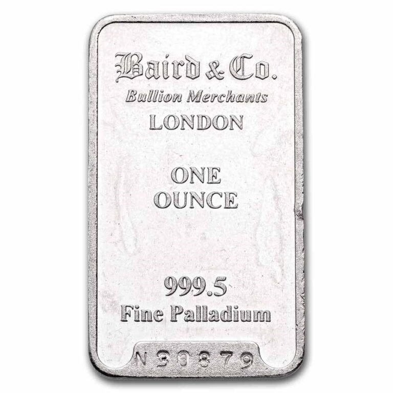 1 oz Palladium Bar