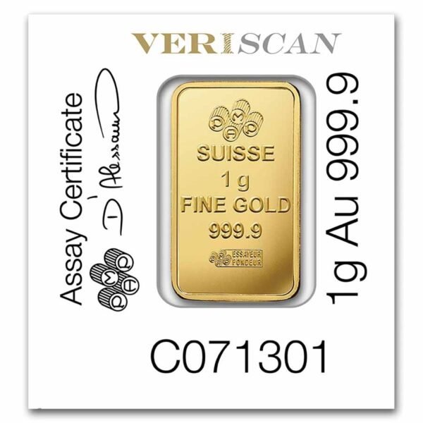 1 gram Gold Bar - PAMP Suisse