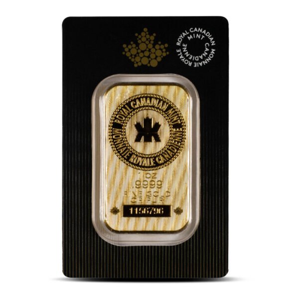 1 oz (RCM) Royal Canadian Mint Gold Bar