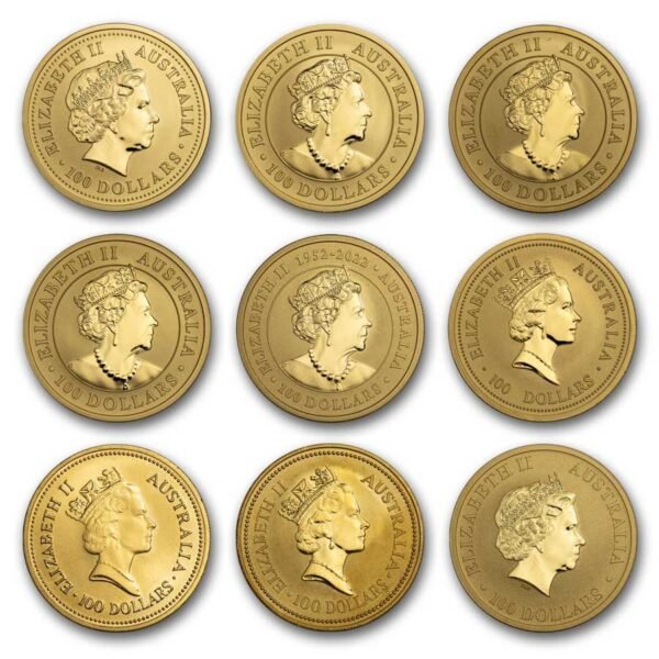 Australia 1 oz Gold Kangaroo/Nugget Coin