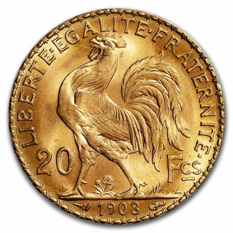 France Gold 20 Francs French Rooster Coin