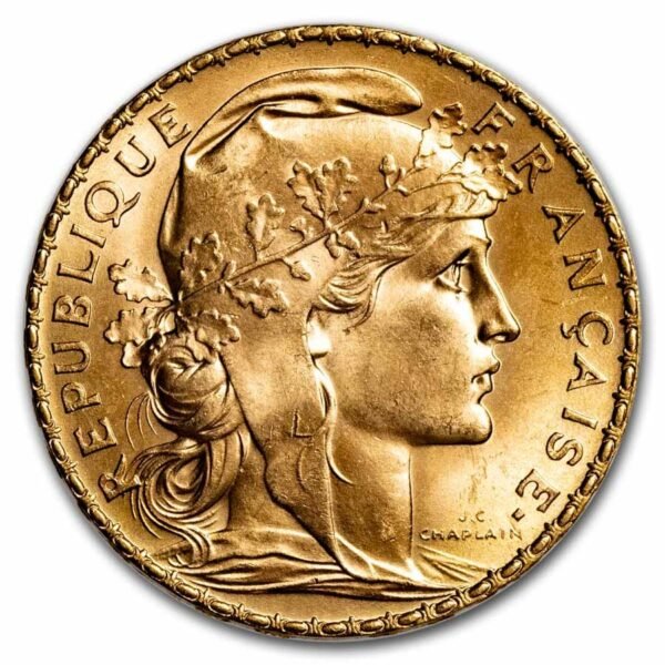 France Gold 20 Francs French Rooster Coin