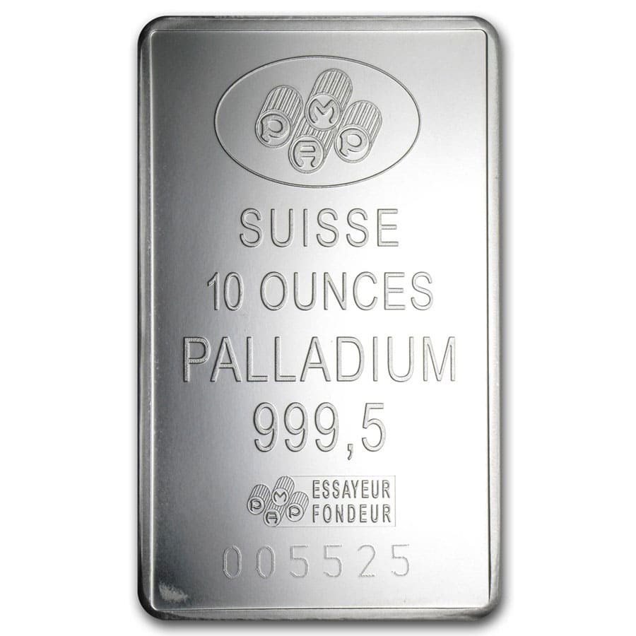 10 oz Palladium Bar - PAMP Suisse best 5 10 oz Palladium Bar - PAMP Suisse