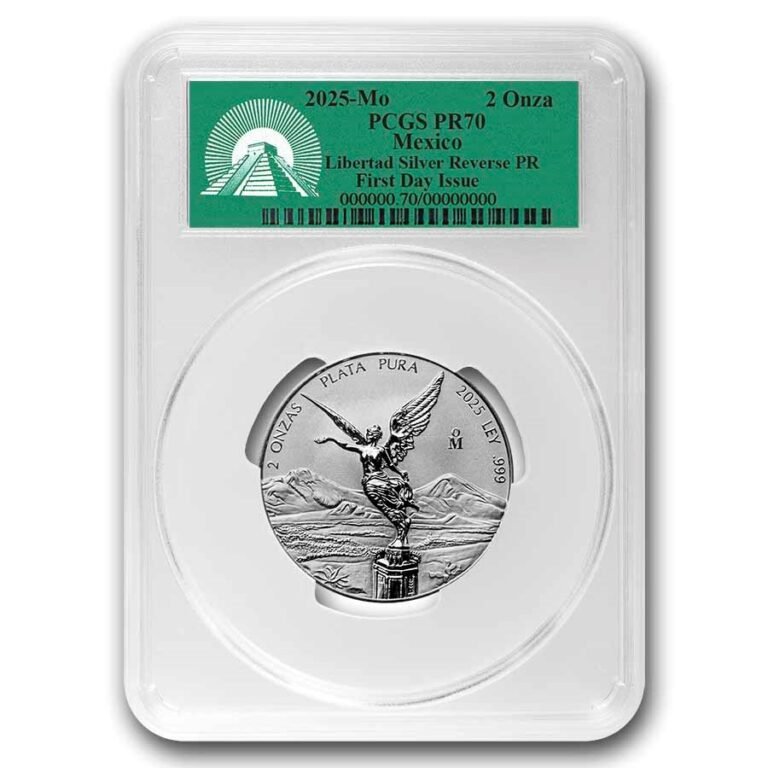2025 Mexico 2 oz Silver Reverse Proof Libertad PR-70 PCGS