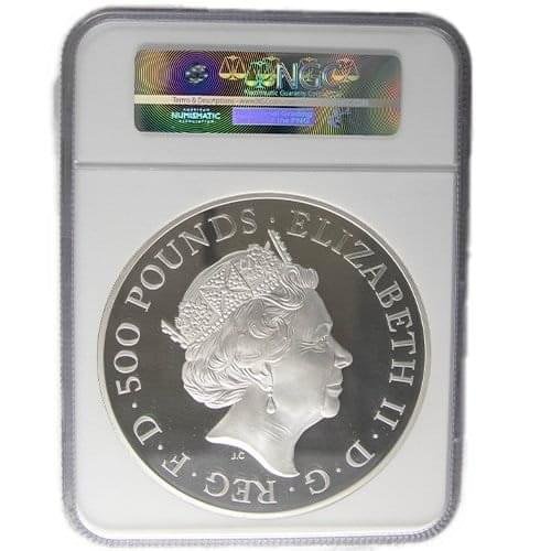 2017 1 Kilo Proof British Silver Queen’s Beast Lion Coin NGC PF69