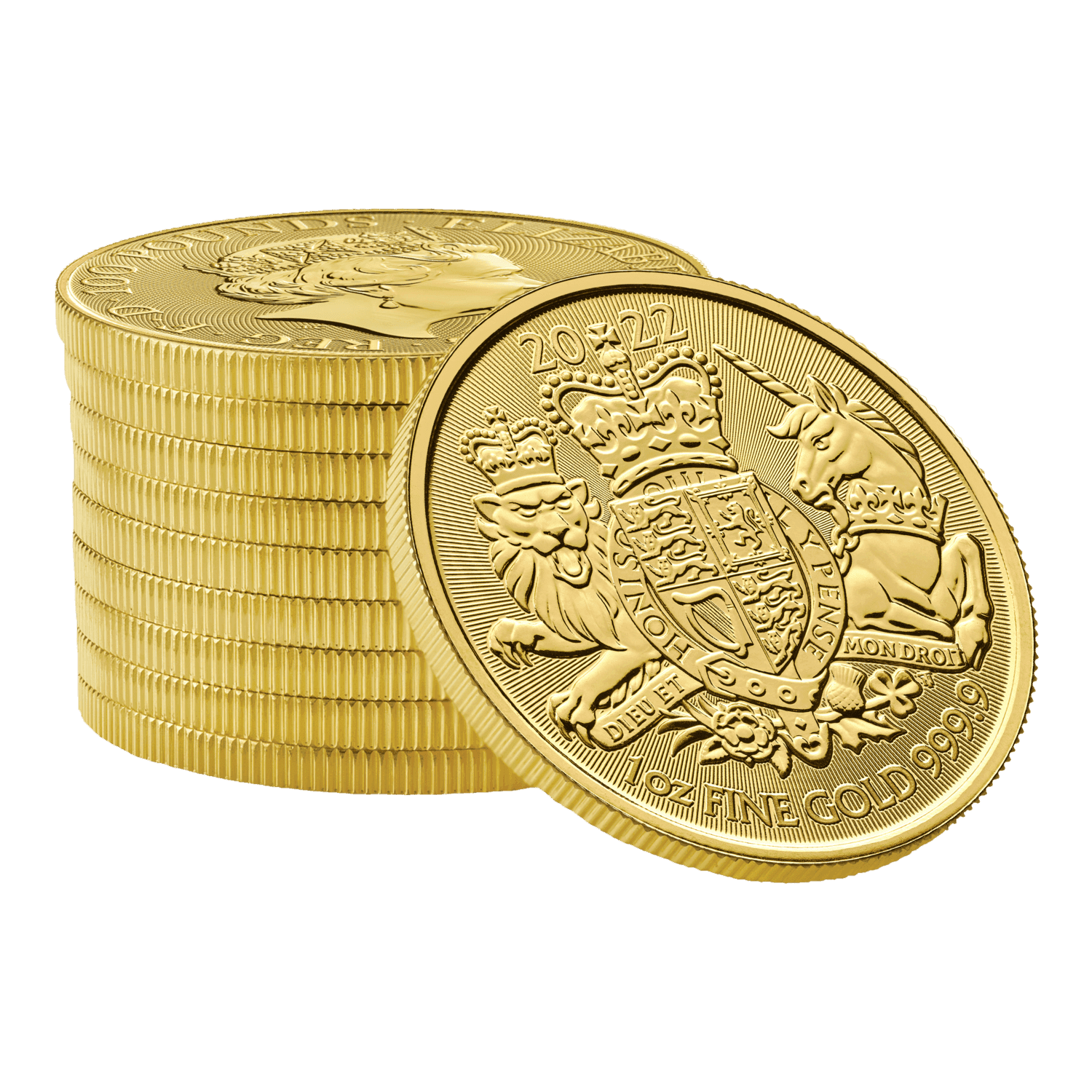 The Royal Arms 2022 1oz Gold Bullion Ten Coin Tube