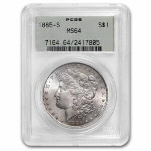 1885-S Morgan Dollar MS-64 PCGS BEST 7 1885-S Morgan Dollar MS-64 PCGS