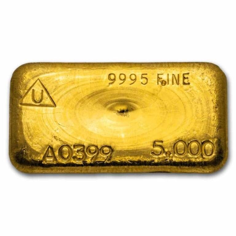 5 oz Gold Bar - Delta Smelting & Refining (A0399, .9995 Fine)