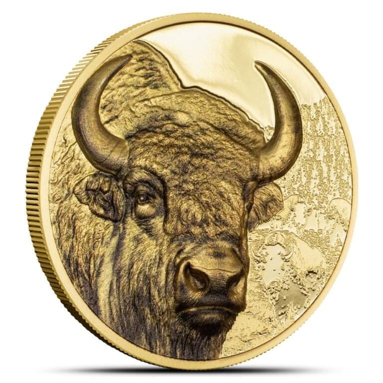 2025 1 oz Proof Mongolia Gold Bison Coin