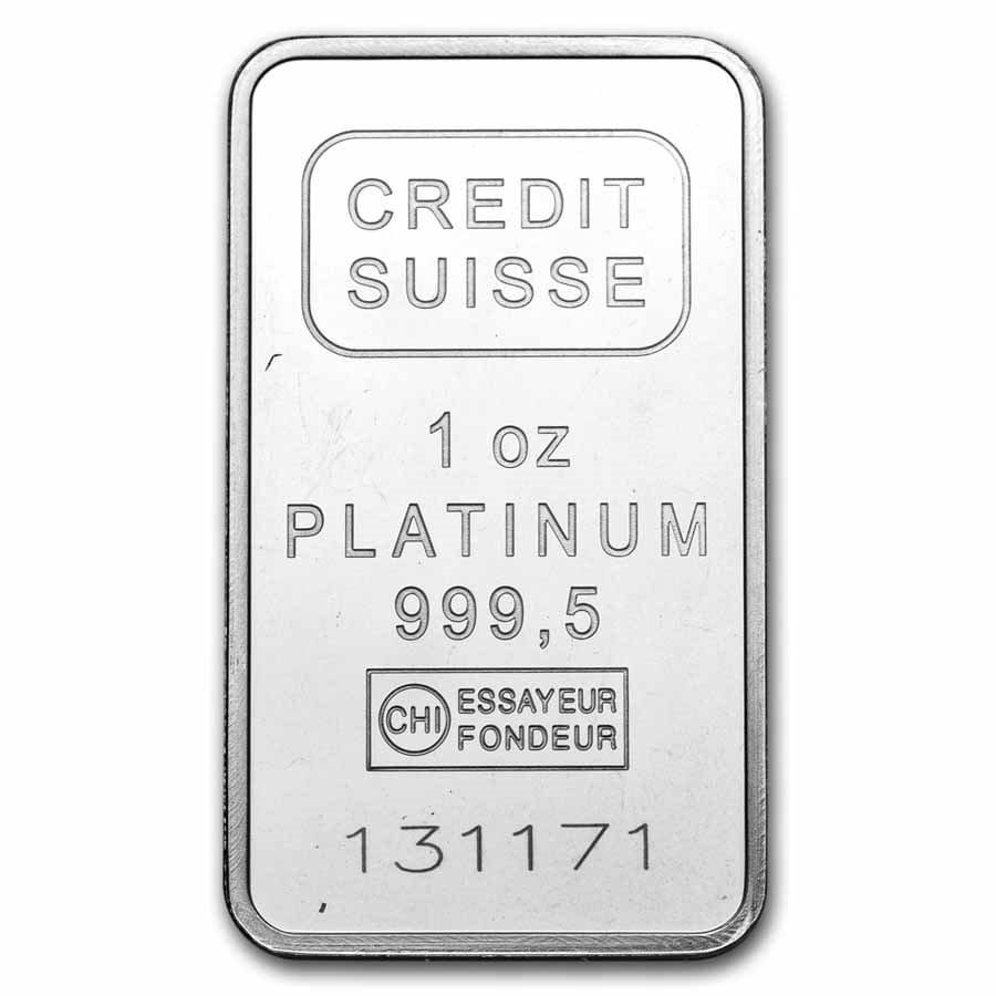 1 oz Platinum Bar – Secondary Market (.999+ Fine)
